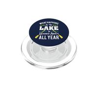 Lo Que Sucede en el Lago se ríe Todo el año Fun Lake PopSockets PopGrip para MagSafe