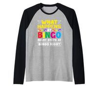 Lo que sucede en la noche de bingo se queda en la noche de bingo Camiseta Manga Raglan