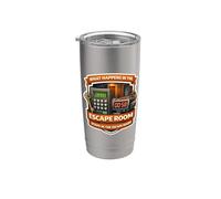 Lo que sucede en la sala de escape se queda en el amante, cita divertida, broma Vaso térmico de acero inoxidable de doble pared