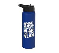 Lo que sucede en la VLAN permanece en la VLAN Funny VLAN Stainless Steel Insulated Water Bottle