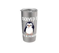 Lo resolví La respuesta es Penguin Maestro de matemáticas Amante de matemáticas Vaso térmico de acero inoxidable de doble pared