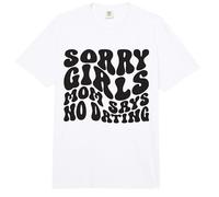 Lo Siento Chicas mamá Dice Que no Hay Citas Anuncio de Embarazo Comfort Colors Adult Heavyweight T-Shirt