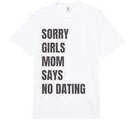 Lo Siento Chicas mamá Dice Que no Hay Citas Anuncio de Embarazo Comfort Colors Adult Heavyweight T-Shirt