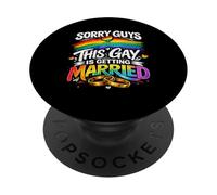 Lo Siento Chicos, Este Gay se va a Casar Orgullo de Boda Gay PopSockets PopGrip Adhesivo