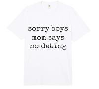 Lo Siento Chicos mamá Dice Que no Hay Citas Anuncio de Embarazo Comfort Colors Adult Heavyweight T-Shirt
