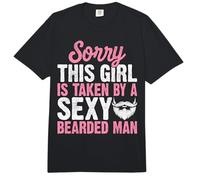 Lo Siento, Esta Chica es Tomada por un Hombre Barbudo Sexy Amante de la Barba Comfort Colors Adult Heavyweight T-Shirt