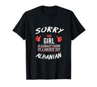 Lo siento Esta Chica Tomada Por Caliente Albania Divertida Albania Camiseta