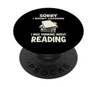 Lo siento, estaba pensando en leer un libro de lectura divertido PopSockets PopGrip Adhesivo