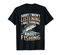 Lo Siento, Estaba Pensando en Pescar a Funny Bass Angler Camiseta