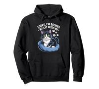 Lo siento, estoy reservado: mi gato me necesita mascota felina amante de los gatos Sudadera con Capucha