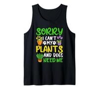 Lo siento, las plantas me necesitan tulipán colorido y suculentas Camiseta sin Mangas