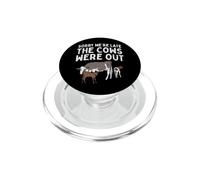 Lo Siento, llegamos Tarde, Las Vacas Estaban Fuera, Cita Divertida de Dairy Farmer PopSockets PopGrip para MagSafe