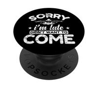 Lo Siento, llego Tarde a Nadar Broma PopSockets PopGrip Adhesivo