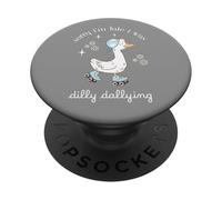 Lo Siento, llego Tarde, Estaba Dilly Dallying, Sarcástico Sarcástico Dicho Divertido PopSockets PopGrip Adhesivo