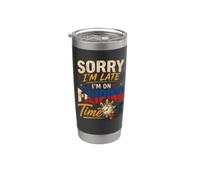 Lo siento, llego tarde, estoy en hora filipina Vaso térmico de acero inoxidable de doble pared