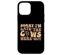 Lo siento, llego tarde, las vacas salieron refranes divertidos amantes de las vacas Carcasa para iPhone 12 mini