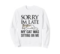 Lo Siento, llego Tarde, mi Gato Estaba Sentado sobre mí Sudadera