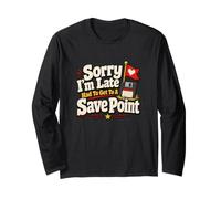 Lo Siento, llego Tarde Save Point Gamer Videojuego Humor Manga Larga