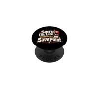 Lo Siento, llego Tarde Save Point Gamer Videojuego Humor PopSockets PopGrip Adhesivo