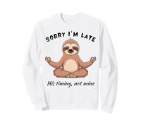 Lo Siento, llego Tarde, su Tiempo, no el mío Perezoso meditando Hombres Sudadera