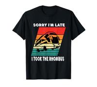 Lo siento, llego tarde, tomé el rombo geometría retro divertido matemáticas Camiseta