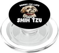 Lo siento, llego tarde, vi a un lindo amante de los perros Shih Tzu PopSockets PopGrip para MagSafe