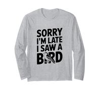 Lo Siento, llego Tarde, Vi un pájaro, Humor Peculiar Divertido Manga Larga