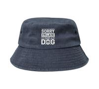 Lo Siento, Llego Tarde. Vi Un Perro. Sombrero De Sol Ancha Gorra Playa para Hombres Mujeres, Viaje Festivales Deportes Divertido Sombrero De Pesca