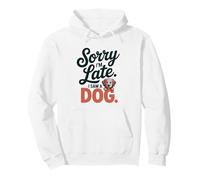 Lo Siento, llego Tarde, Vi una ilustración de Perro Sudadera con Capucha