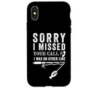 Lo siento, me perdí tu llamada Funny Fishing Angler Fisherman Fish Carcasa para iPhone X/XS