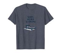 Lo Siento, mi Cama está Llamando | No me invites después Camiseta, Hombre, Azul Jaspeado, S