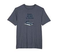 Lo Siento, mi Cama está Llamando | No me invites después Camiseta, Hombre Tallas Grandes, Azul Jaspeado, 5X Alto