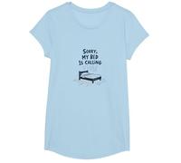 Lo Siento, mi Cama está Llamando | No me invites después Camiseta, Niñas, Azul Bebé, XS