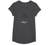 Lo Siento, mi Cama está Llamando | No me invites después Camiseta, Niñas, Jaspeado Oscuro, XS