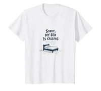 Lo Siento, mi Cama está Llamando | No me invites después Camiseta, Niños, Blanco, 2 años