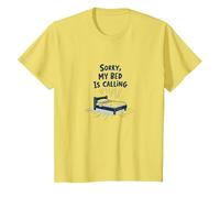 Lo Siento, mi Cama está Llamando | No me invites después Camiseta, Niños, Limón, 10 años