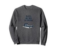 Lo Siento, mi Cama está Llamando | No me invites después Sudadera, Unisex para Adultos, Jaspeado Oscuro, XL