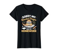 Lo Siento, mi dragón Barbudo se comió mis Deberes, Gracioso Lagarto Barbudo Camiseta gráfica económica, Mujer, Negro, XL