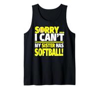 Lo Siento, mi Hermana Tiene softbol - Hermano Divertido de softbol Camiseta sin Mangas