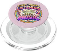 Lo Siento, no Estaba Escuchando Estaba Pensando en la música Chica Diversión PopSockets PopGrip para MagSafe