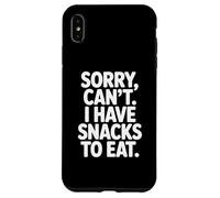 Lo Siento, no Puedo Comer bocadillos para Comer Humor gastronómico Carcasa para iPhone XS MAX