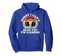 Lo Siento, no Puedo escucharte, Estoy Jugando VideoGamer Divertido Hombres Sudadera con Capucha, Unisex para Adultos, Azul Real, XL