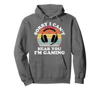 Lo Siento, no Puedo escucharte, Estoy Jugando VideoGamer Divertido Hombres Sudadera con Capucha, Unisex para Adultos, Asfalto, XL