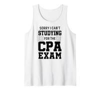 Lo Siento, no Puedo estudiar para el Examen CPA Contabilidad Divertida Camiseta sin Mangas