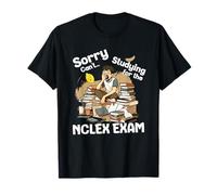 Lo Siento, no Puedo estudiar para el Examen NCLEX RN Funny Nurse Test Camiseta