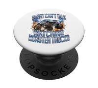 Lo Siento, no Puedo Hablar Viendo Monster Trucks Divertido PopSockets PopGrip Adhesivo