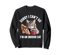Lo Siento, no Puedo IR, Soy un Gato de Interior Comiendo Pan Divertido Sudadera