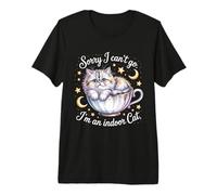 Lo Siento, no Puedo IR, Soy un Gato de Interior, Divertido, Amante de Las Mascotas Camiseta Premium