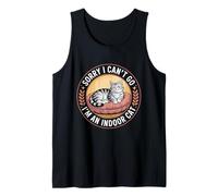 Lo Siento, no Puedo IR, Soy un Gato de Interior, Divertido, Amante de Las Mascotas Camiseta sin Mangas