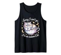 Lo Siento, no Puedo IR, Soy un Gato de Interior, Divertido, Amante de Las Mascotas Camiseta sin Mangas